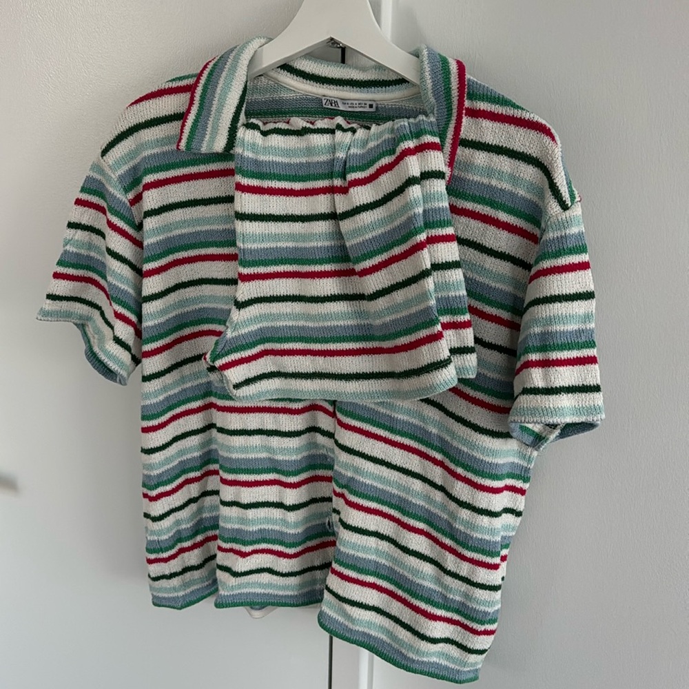 Zara Striped terrycloth set Size S